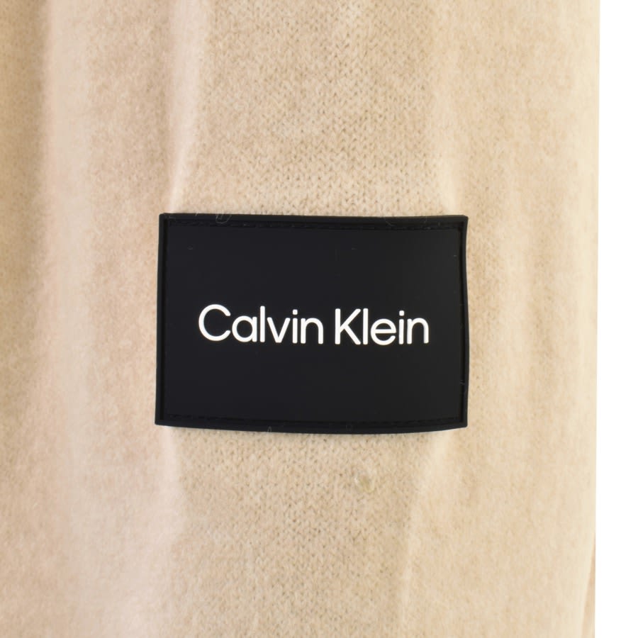 Image number 3 for Calvin Klein Comfort Fit Jumper Beige