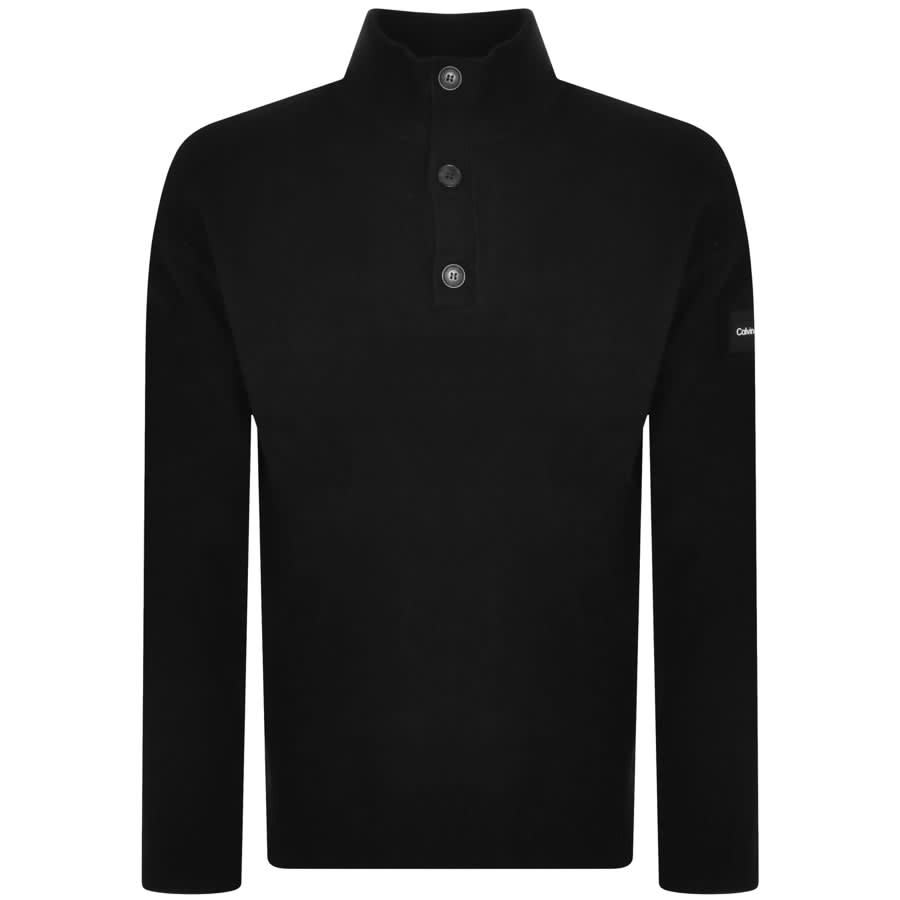 Image number 2 for Calvin Klein Quarter Zip Jumper Black