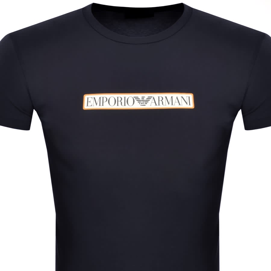 Image number 2 for Emporio Armani Lounge Logo T Shirt Navy
