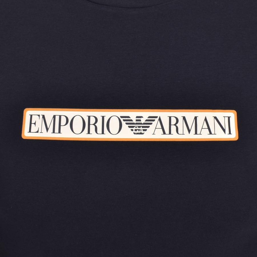 Image number 3 for Emporio Armani Lounge Logo T Shirt Navy