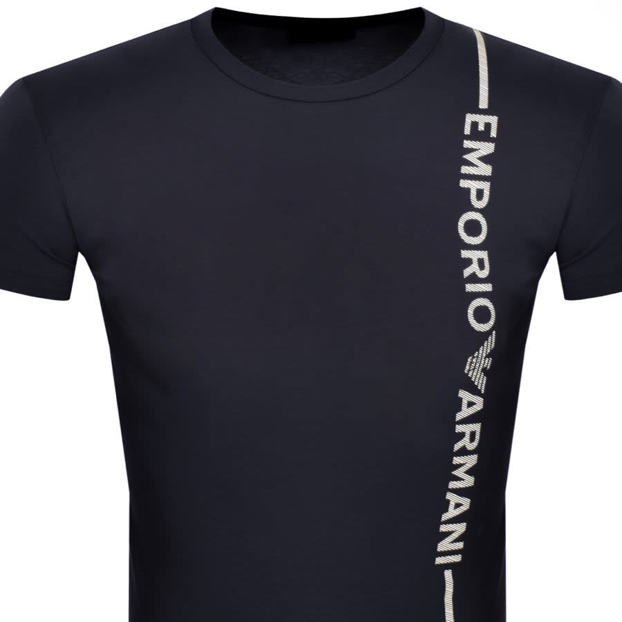Image number 2 for Emporio Armani Lounge Logo T Shirt Navy