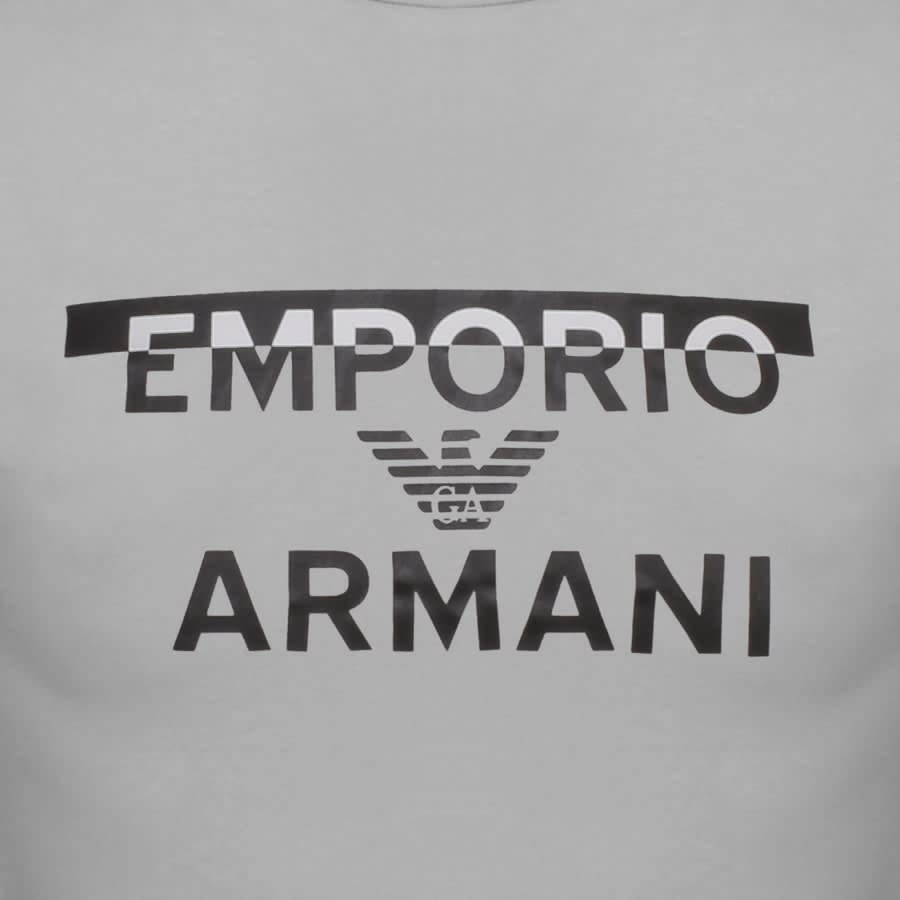 Image number 3 for Emporio Armani Lounge Logo T Shirt Grey