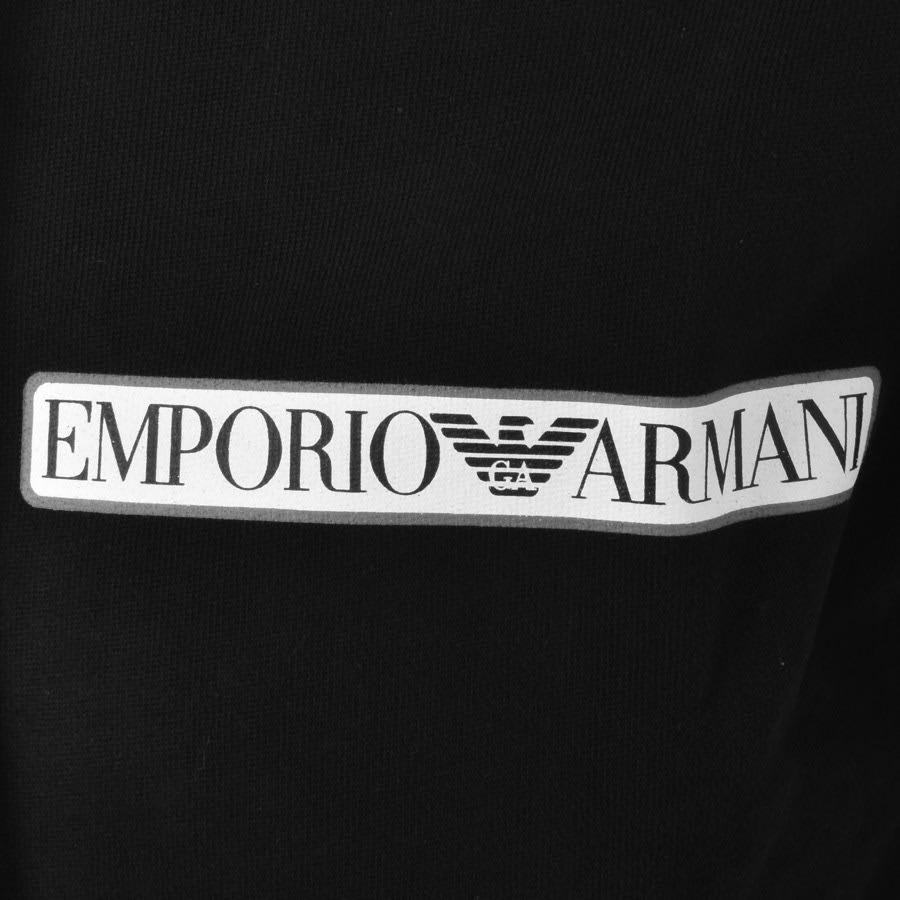 Emporio Armani Loungewear Logo Hoodie Black | Mainline Menswear