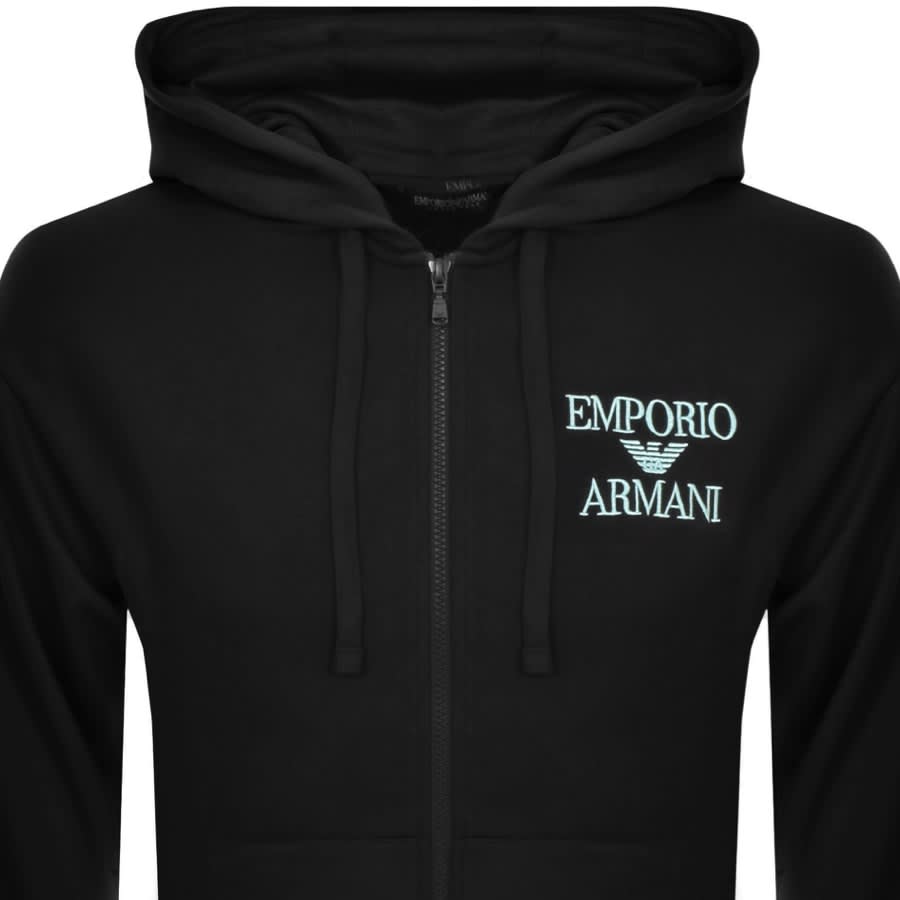 Image number 2 for Emporio Armani Loungewear Logo Hoodie Black