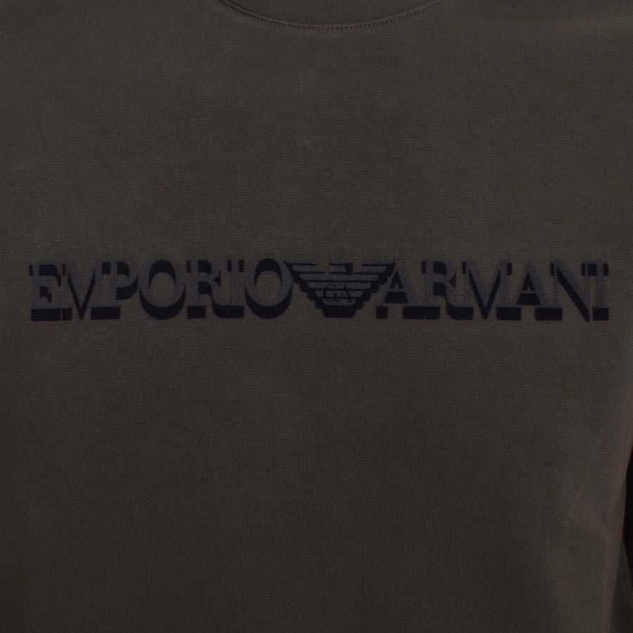 Image number 3 for Emporio Armani Logo Sweatshirt Brown