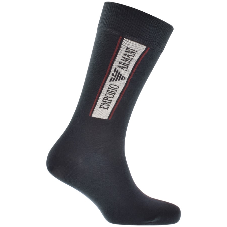 Image number 4 for Emporio Armani Three Pack Socks Navy