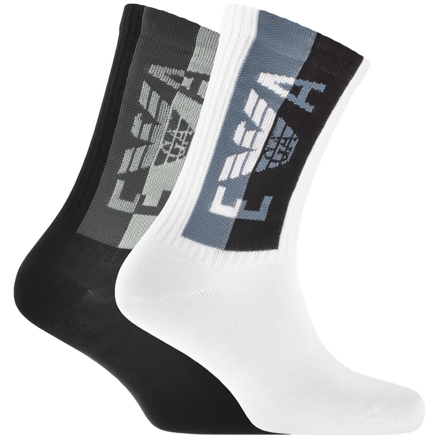 Image number 1 for Emporio Armani Multicolour Two Pack Socks
