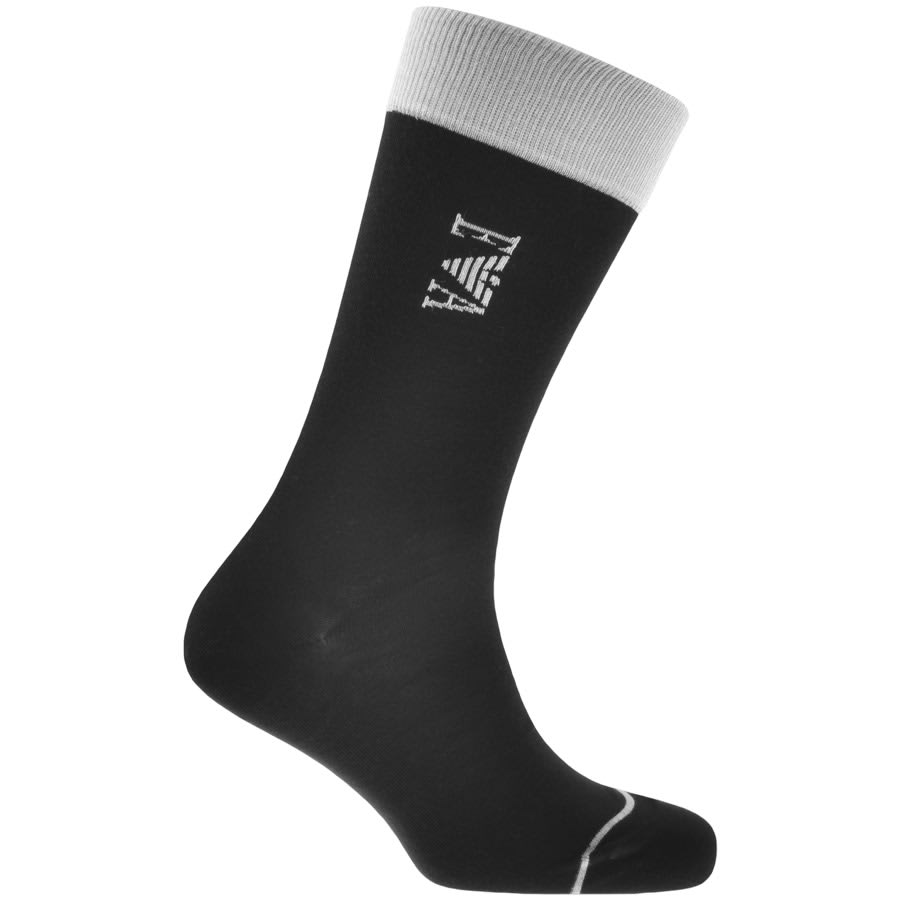 Image number 2 for Emporio Armani Three Pack Socks Gift Set Black