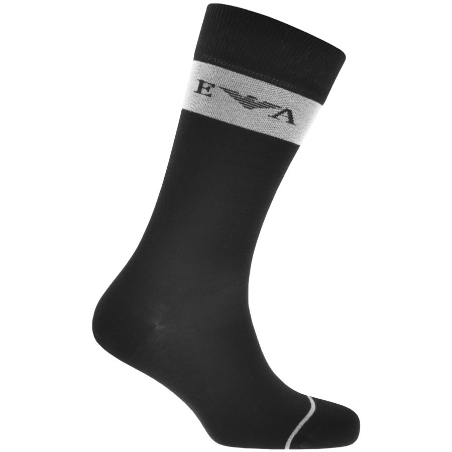 Image number 3 for Emporio Armani Three Pack Socks Gift Set Black