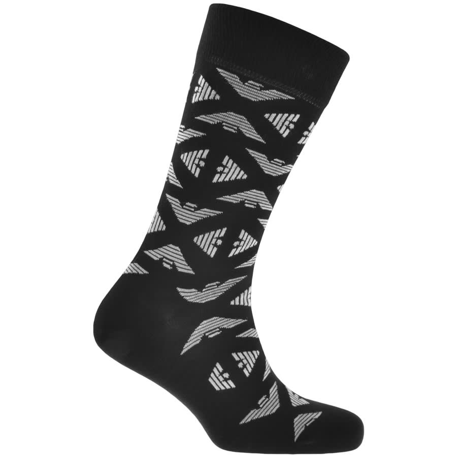 Image number 4 for Emporio Armani Three Pack Socks Gift Set Black