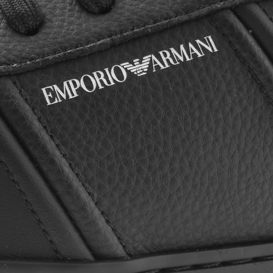 Image number 4 for Emporio Armani Logo Trainers Black