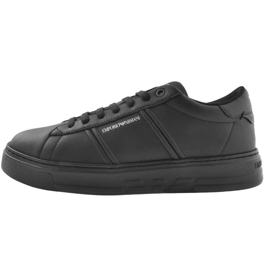 Image number 1 for Emporio Armani Logo Trainers Black