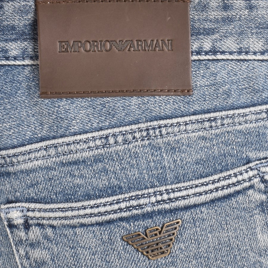 Image number 3 for Emporio Armani J75 Slim Mid Wash Jeans Blue