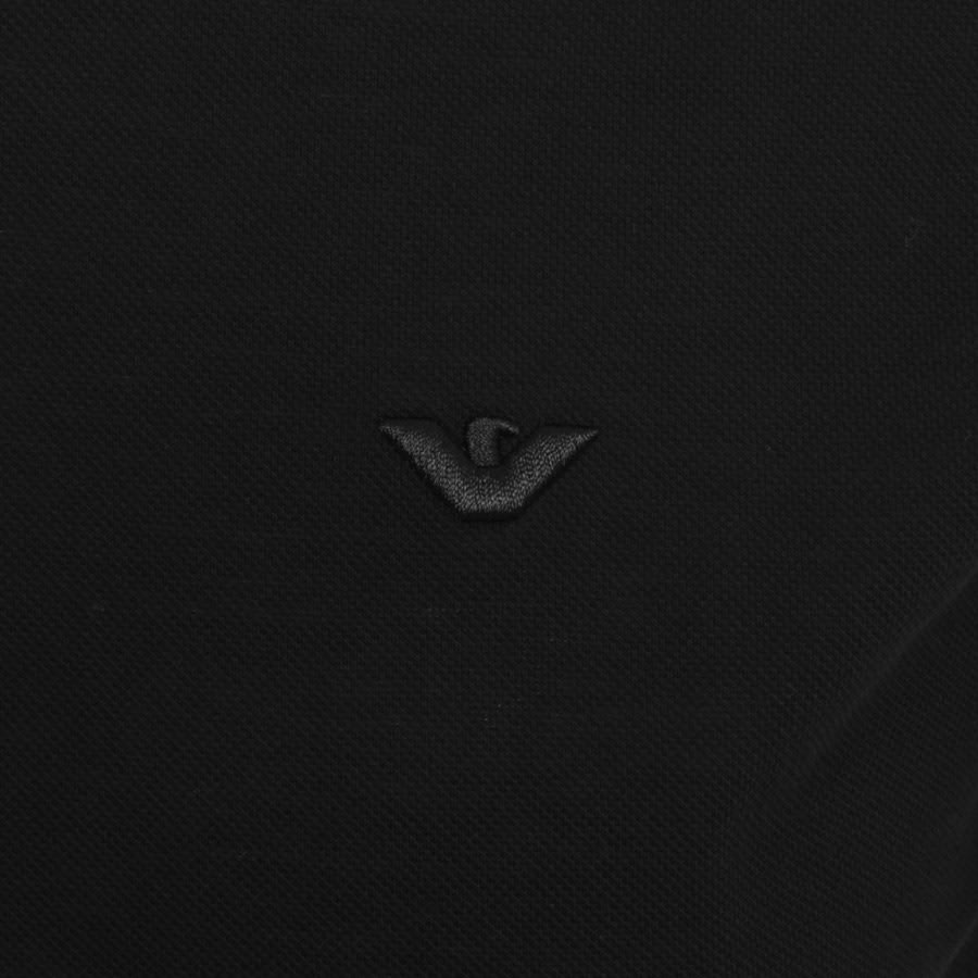 Image number 3 for Emporio Armani Short Sleeved Polo T Shirt Black