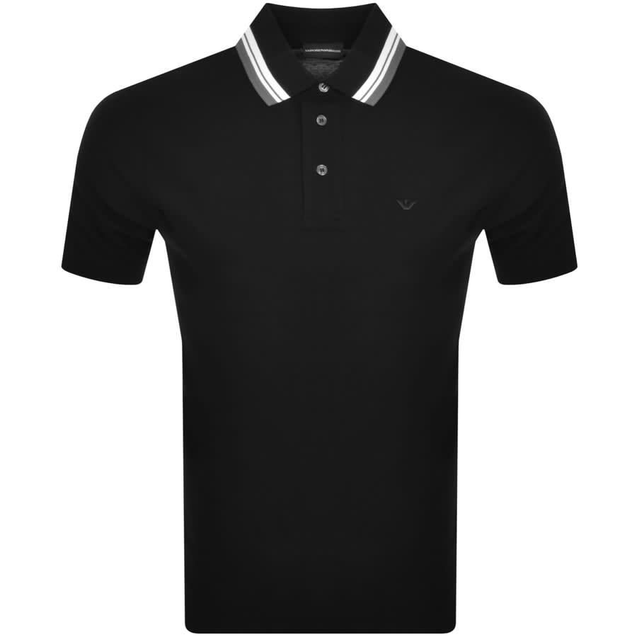 Image number 1 for Emporio Armani Short Sleeved Polo T Shirt Black