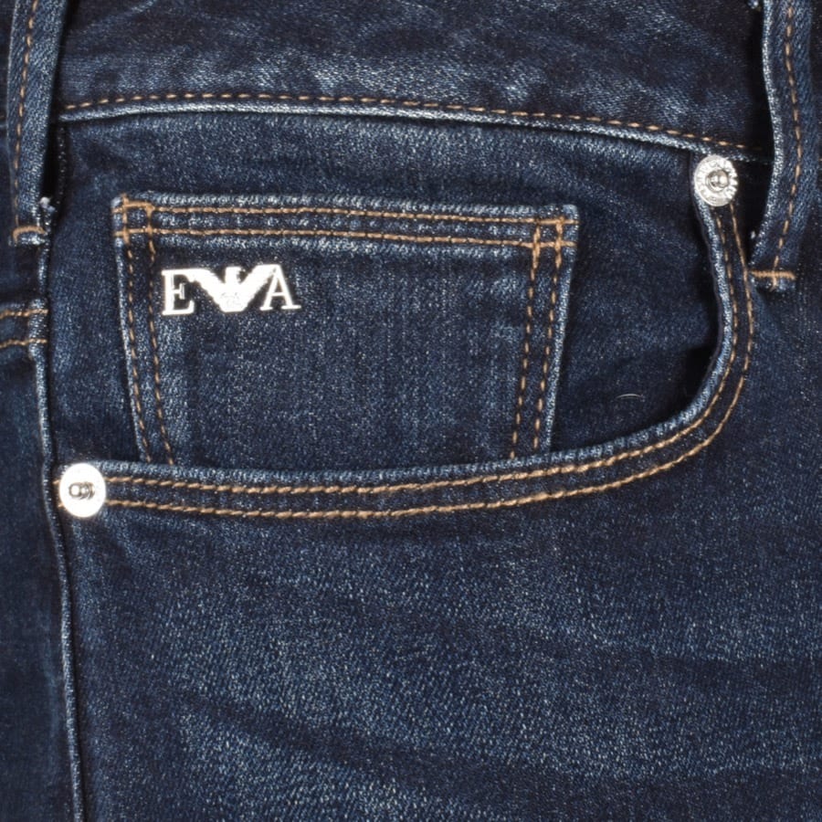 Image number 4 for Emporio Armani J06 Slim Fit Jeans Dark Wash Blue