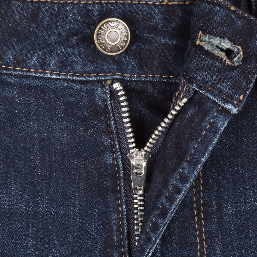 Image number 5 for Emporio Armani J06 Slim Fit Jeans Dark Wash Blue