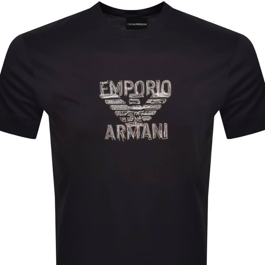 Image number 2 for Emporio Armani Logo T Shirt Navy