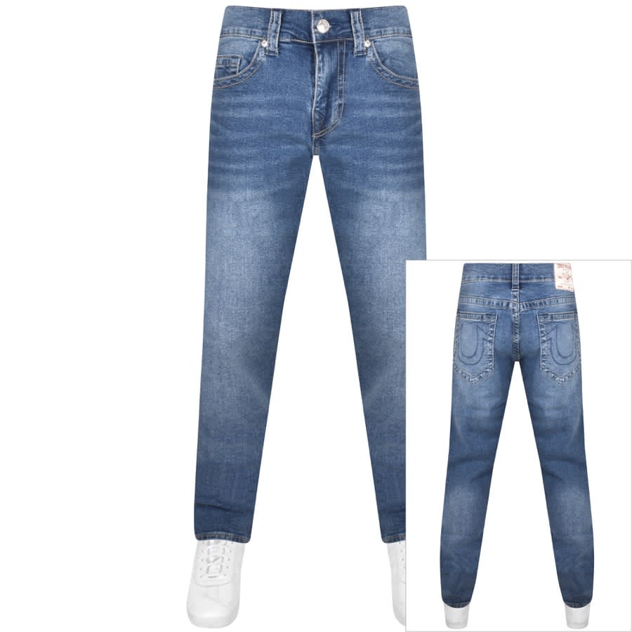Image number 1 for True Religion Ricky Straight Denim Jeans Blue