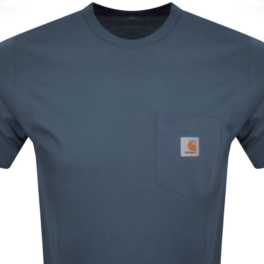Image number 2 for Carhartt WIP Pocket Short Sleeved T Shirt Blue