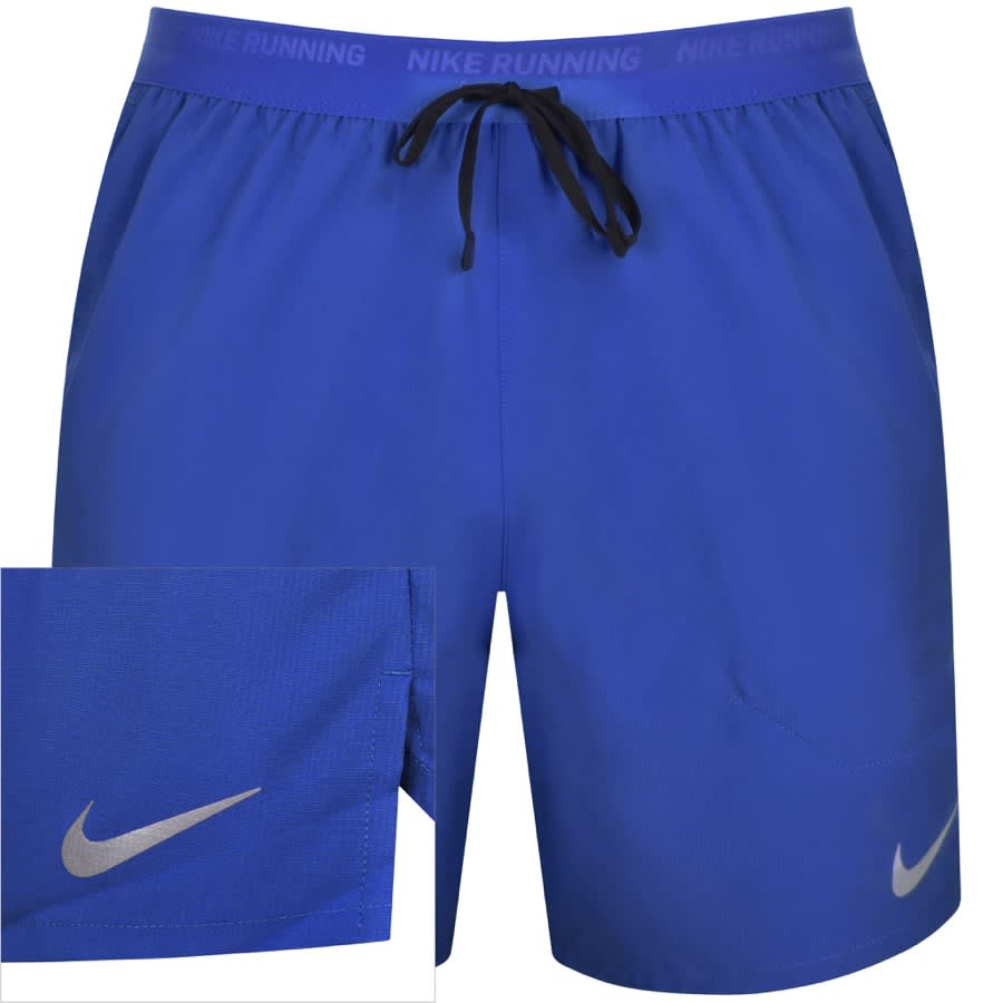 Image number 1 for Nike Training Stride Running Shorts Blue