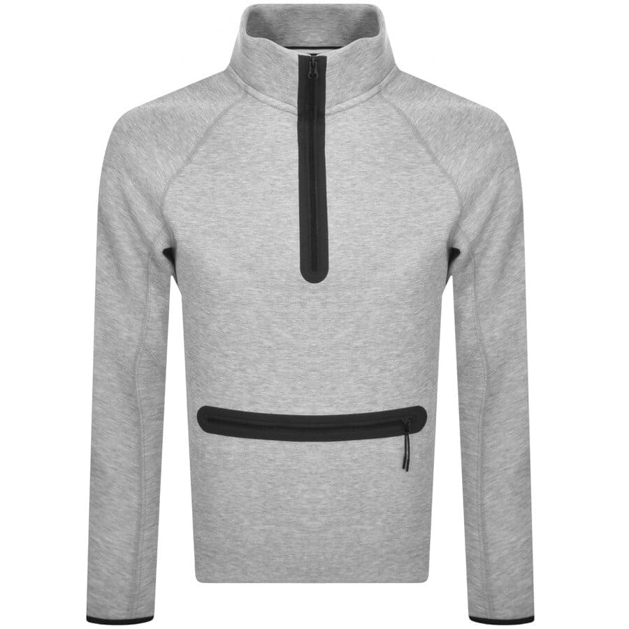 Image number 1 for Nike Sportswear Tech Half Zip Sweatshirt Grey
