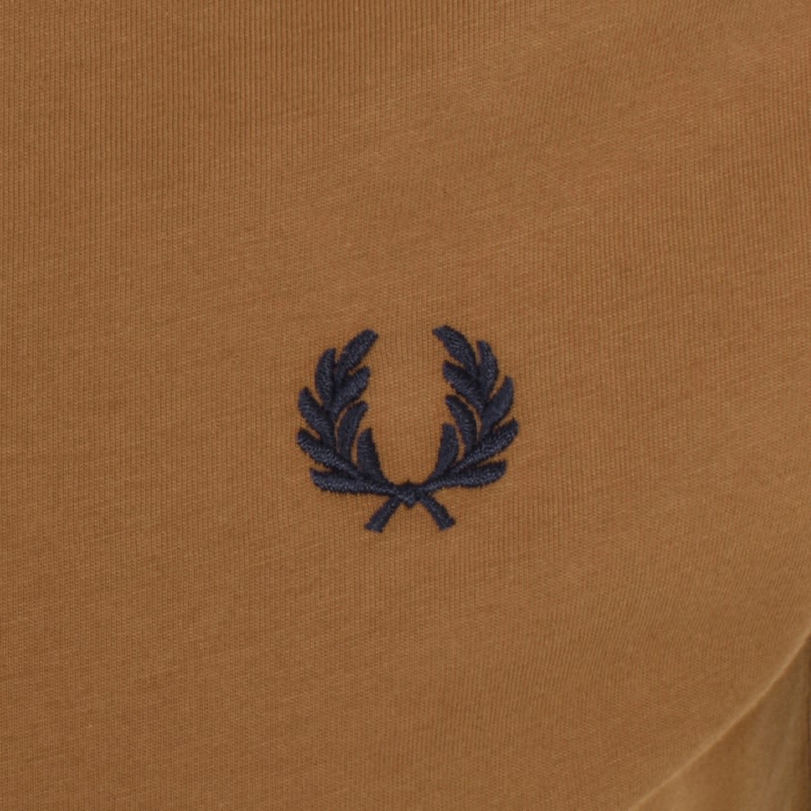 Image number 3 for Fred Perry Twin Tipped T Shirt Brown