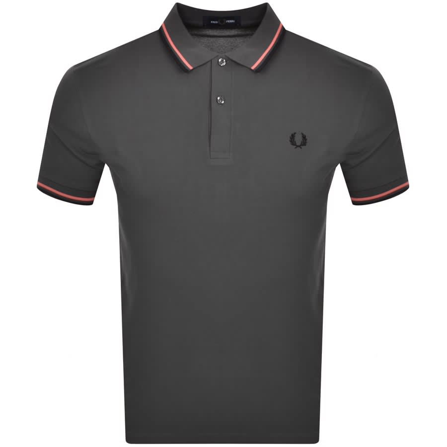 Image number 1 for Fred Perry Twin Tipped Polo T Shirt Grey