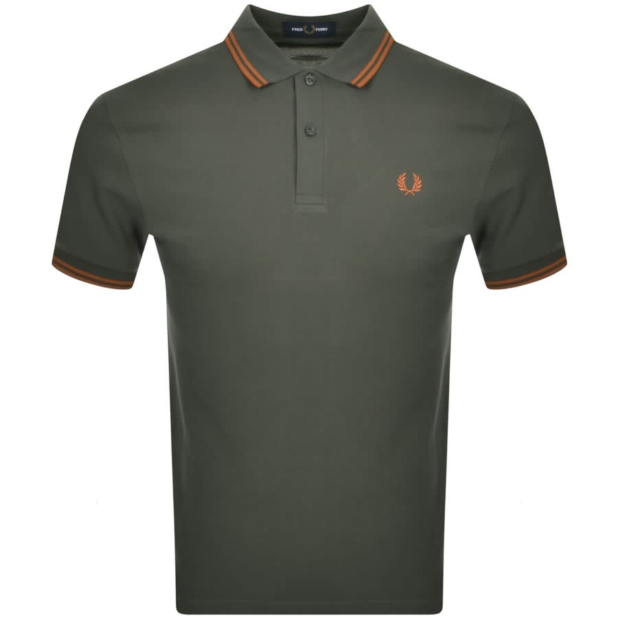 Image number 2 for Fred Perry Twin Tipped Polo T Shirt Green