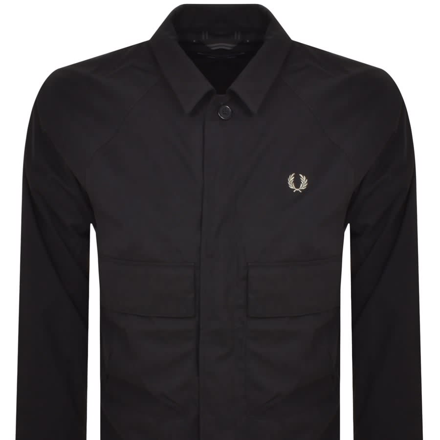 Image number 2 for Fred Perry Utility Overshirt Black
