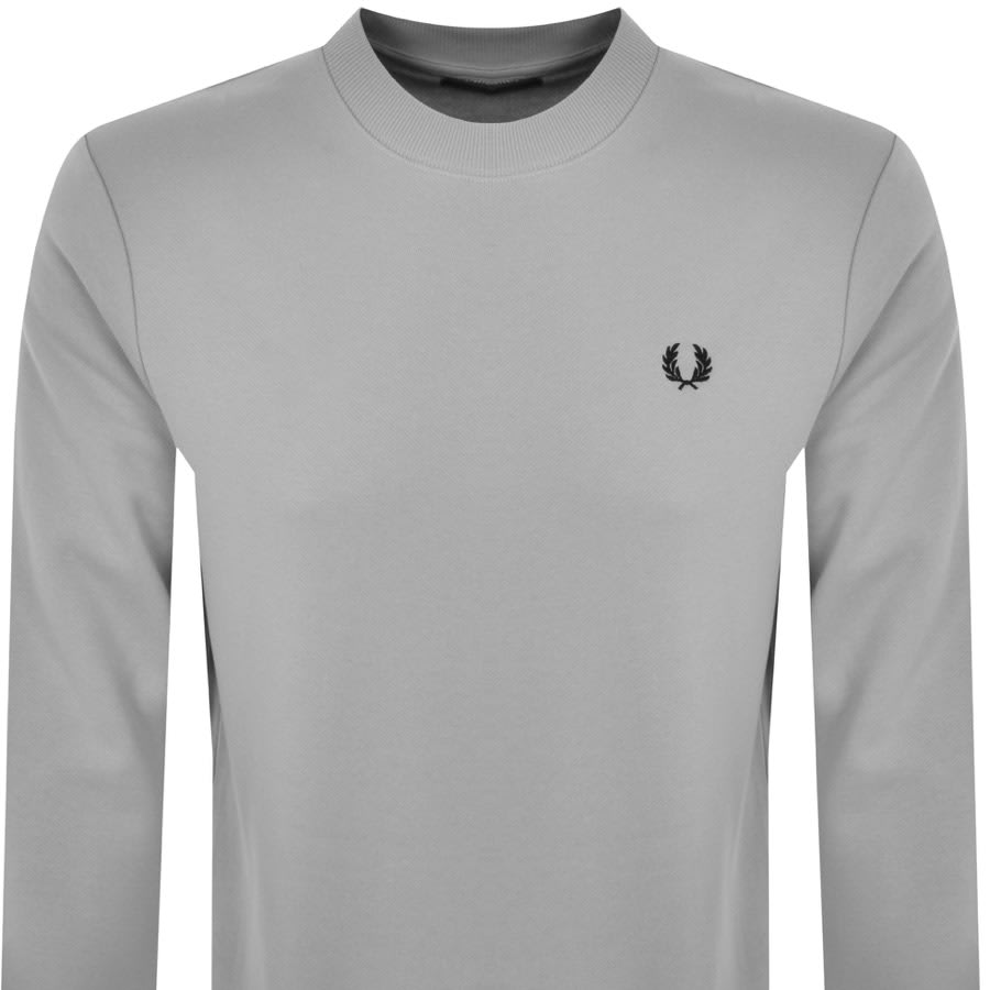 Image number 2 for Fred Perry Crew Neck Sweatshirt Grey