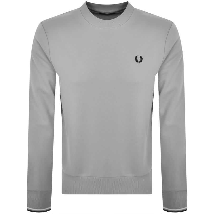Image number 1 for Fred Perry Crew Neck Sweatshirt Grey