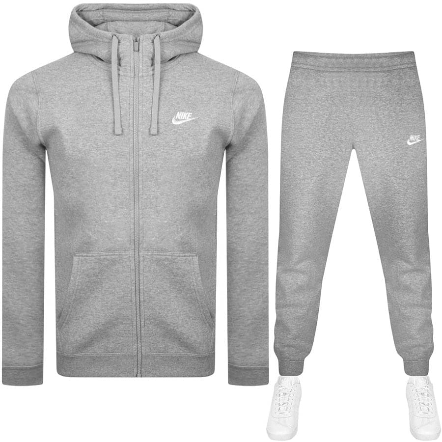 Image number 1 for Nike Standard Fit Logo Tracksuit Grey