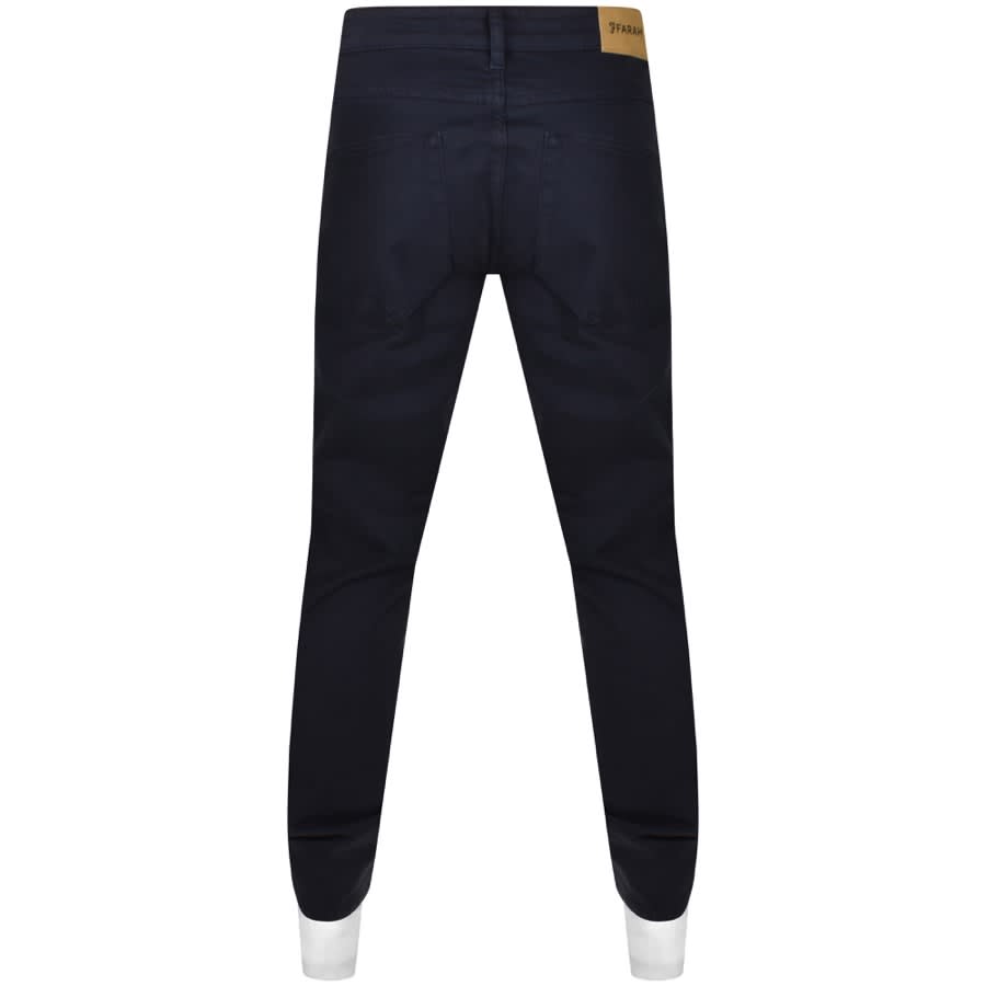 Image number 2 for Farah Vintage Elm Heavy Twill Chino Trousers Navy