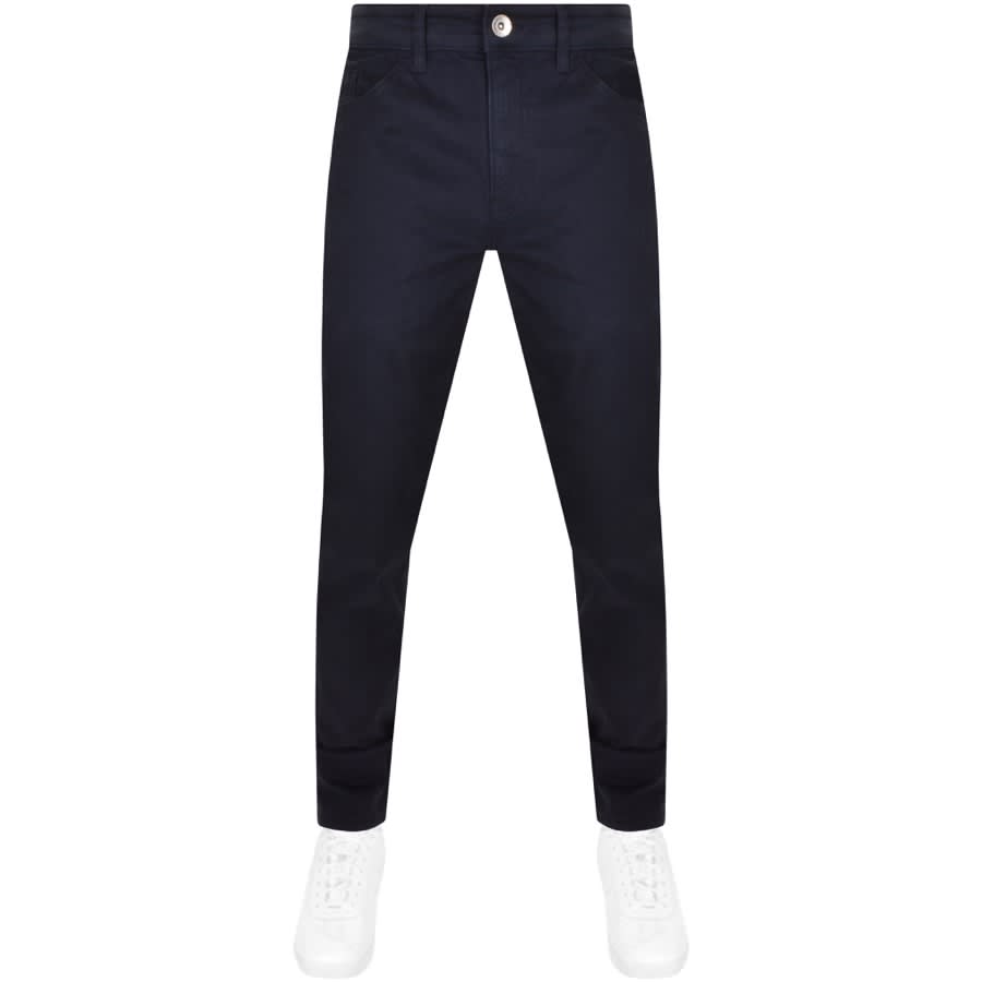 Image number 1 for Farah Vintage Elm Heavy Twill Chino Trousers Navy