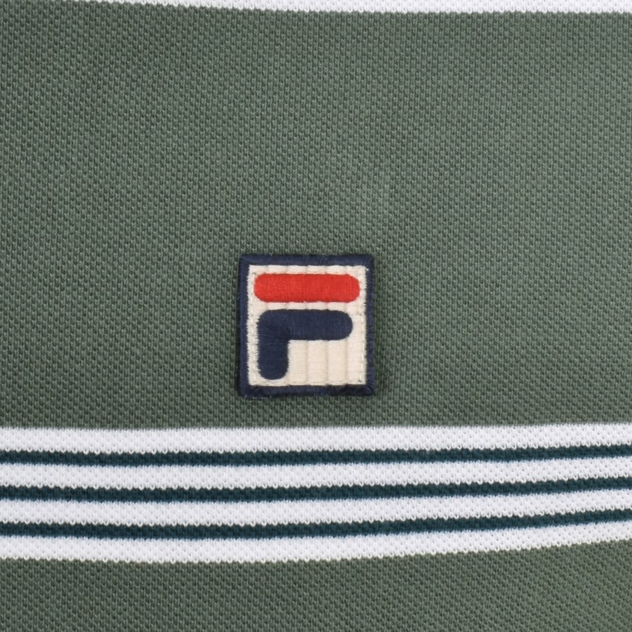 Fila Vintage Chapman Stripe T Shirt Green | Mainline Menswear