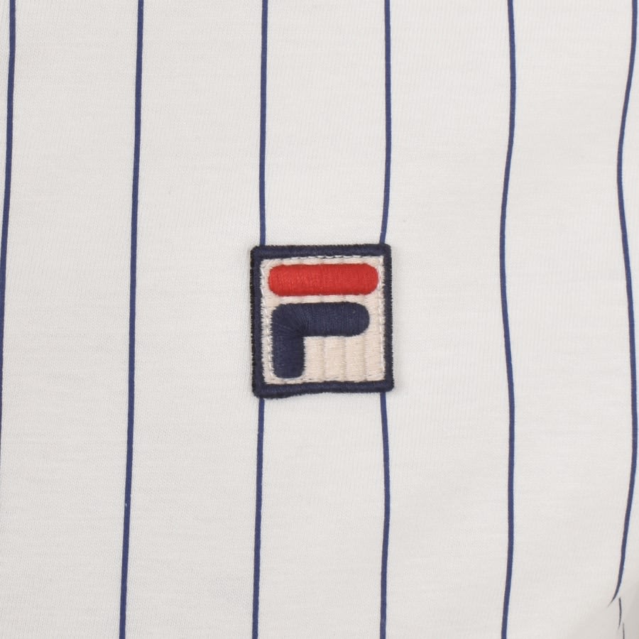 Image number 3 for Fila Vintage Classic Stripe Polo T Shirt White