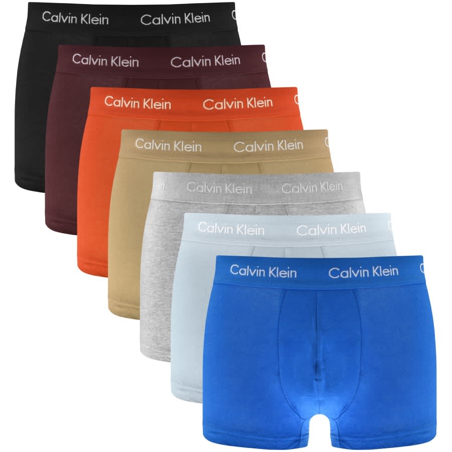 Image number 1 for Calvin Klein Multi Colour 7 Pack Trunks