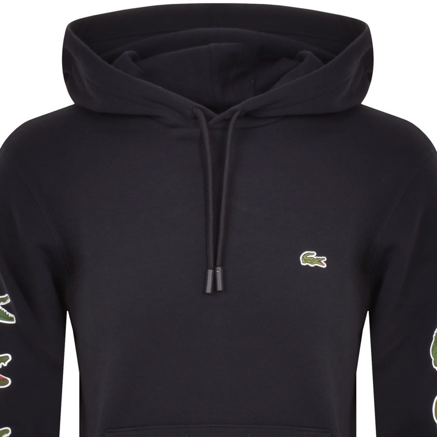 Image number 2 for Lacoste Logo Hoodie Navy