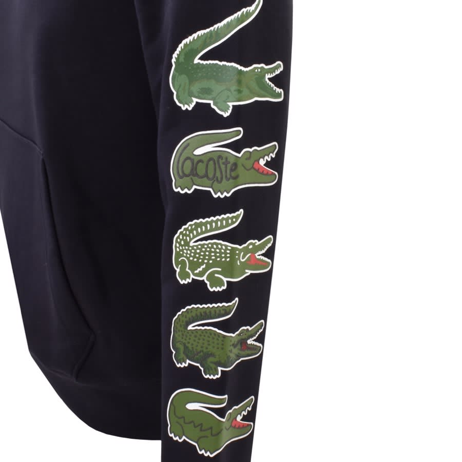Image number 3 for Lacoste Logo Hoodie Navy