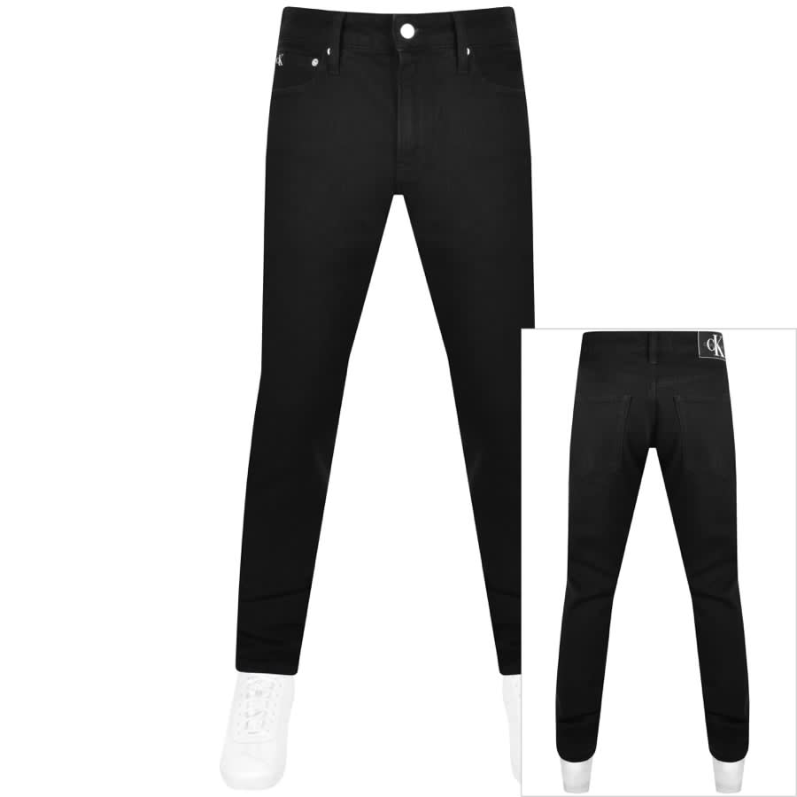 Image number 1 for Calvin Klein Jeans Slim Fit Jeans Black