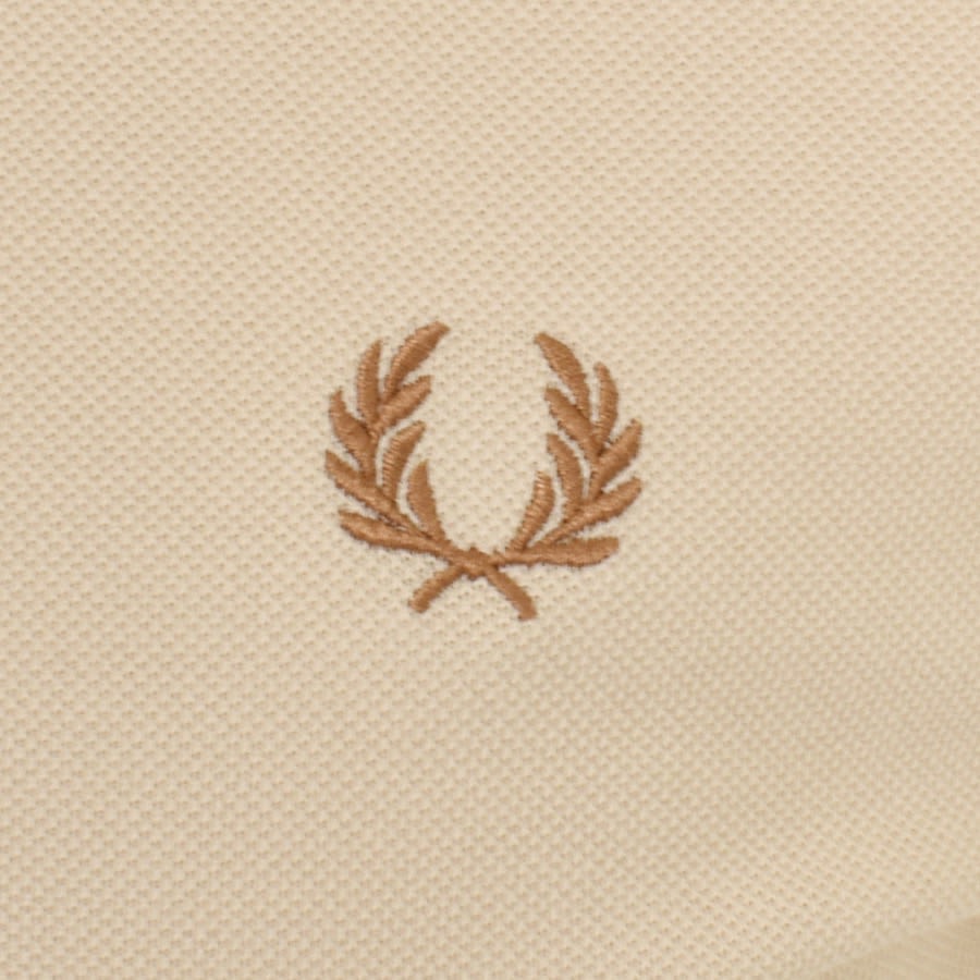 Image number 3 for Fred Perry Twin Tipped Polo T Shirt Beige