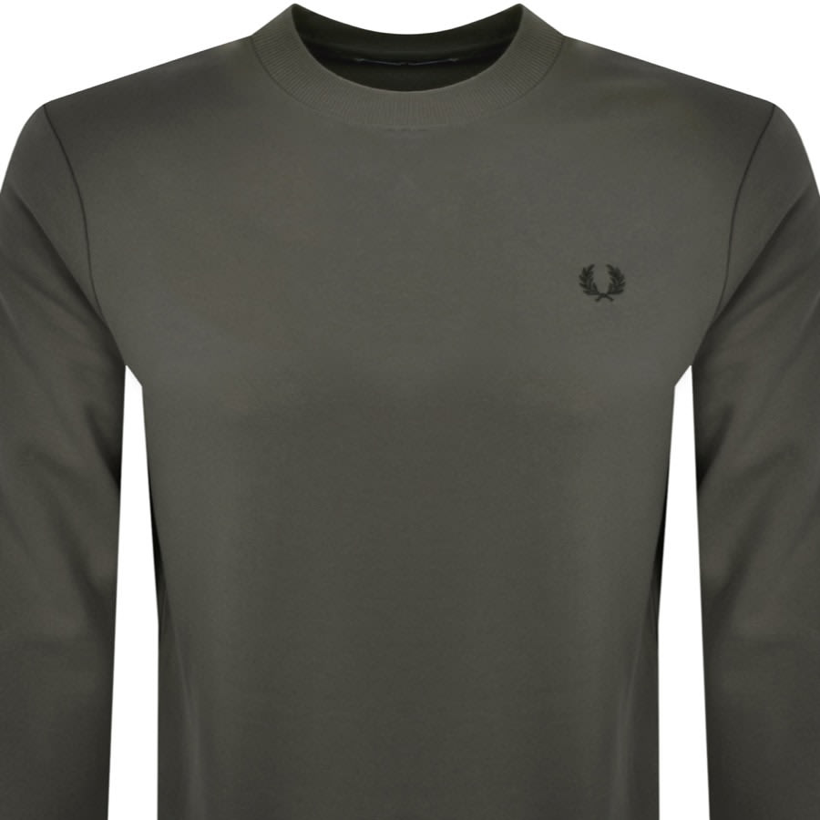 Image number 2 for Fred Perry Crew Neck Sweatshirt Green