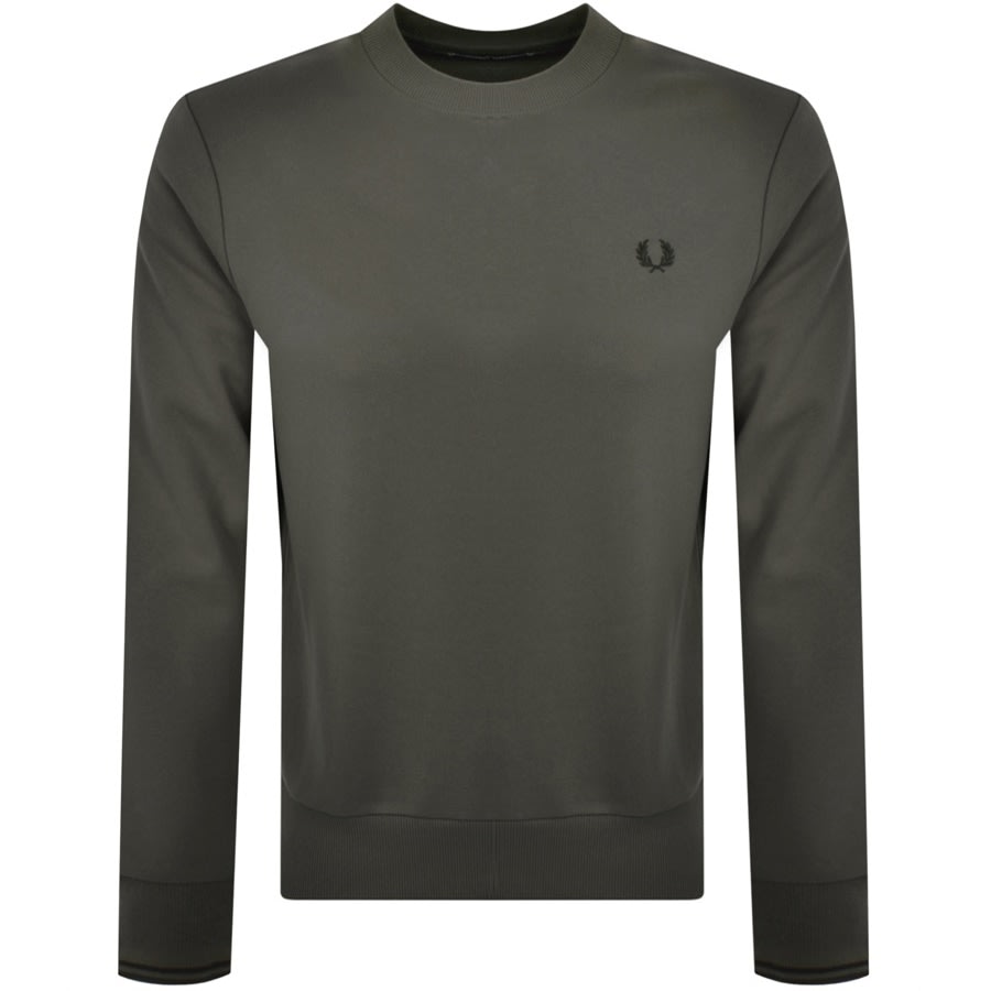 Image number 1 for Fred Perry Crew Neck Sweatshirt Green