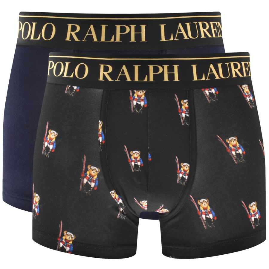 Image number 1 for Ralph Lauren Underwear 2 Pack Trunks Black