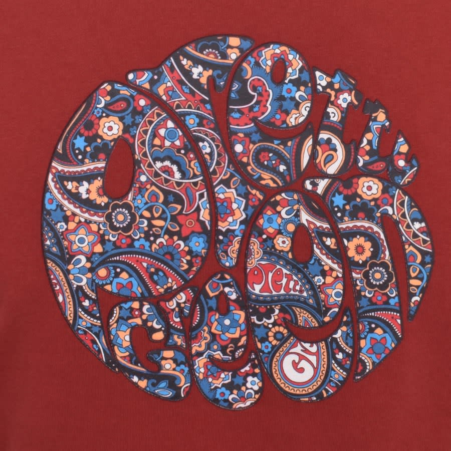 Image number 3 for Pretty Green Wonderwall Logo T Shirt Red