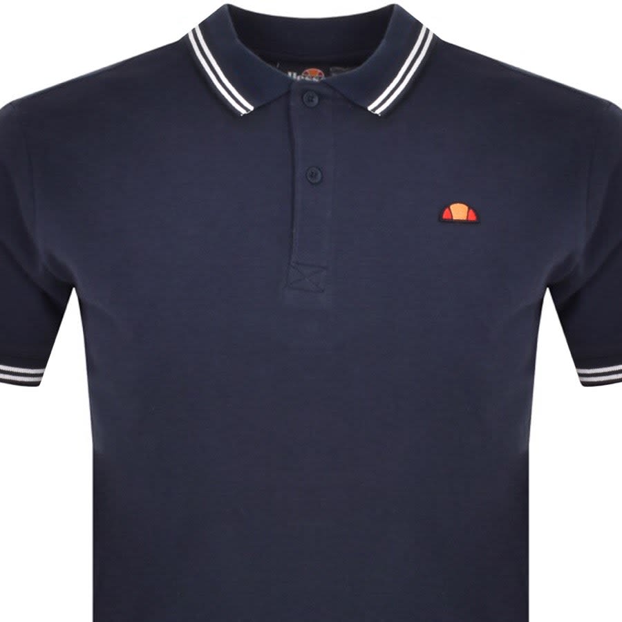 Image number 2 for Ellesse Rooks Short Sleeve Polo T Shirt Navy