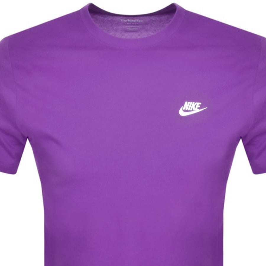 Image number 2 for Nike Crew Neck Club T Shirt Purple