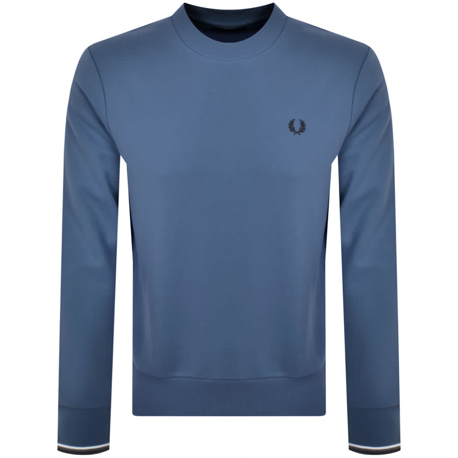 Image number 1 for Fred Perry Crew Neck Sweatshirt Blue