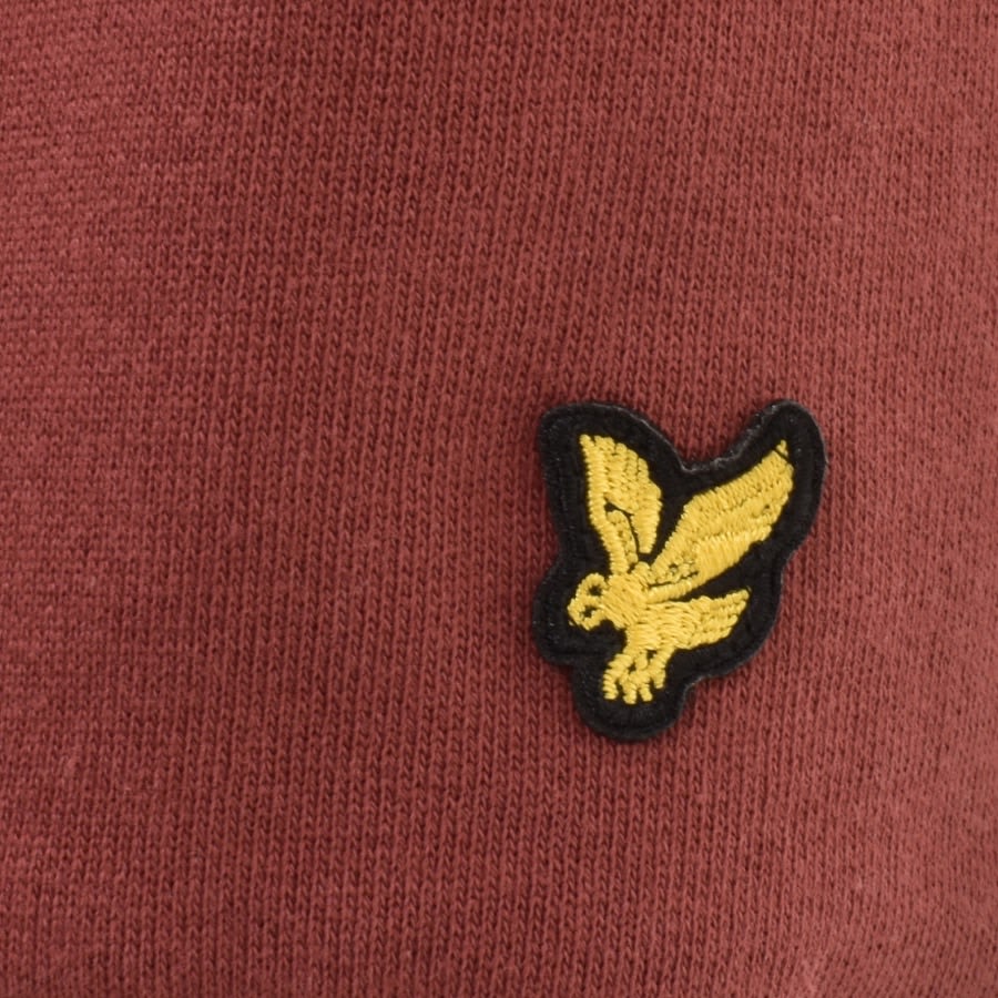 Image number 3 for Lyle And Scott Embroidered Logo T Shirt Burgundy